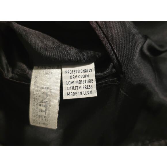 Kenneth Cole Blazer Mens 42R Dark Black Wool Blend Stretch Sports Coat Jacket - Picture 9 of 10